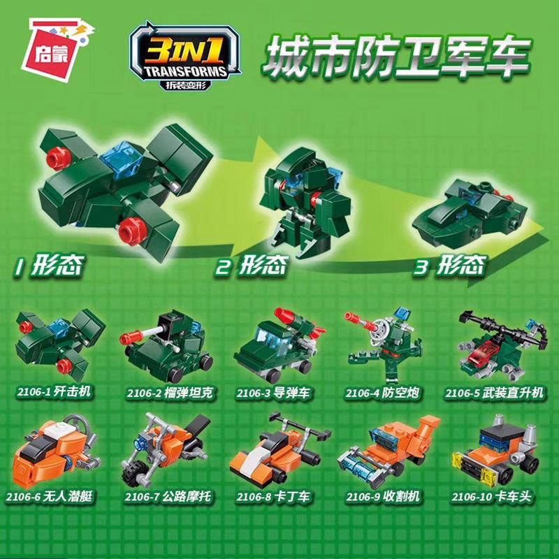 Space Voyage Expedition Team Set of 10 pieces-Qman Trans Combo 3in1 - Evergreen Wholesale