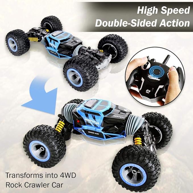 One Click Deformation 4-WD Leopard King Remote Control Car- UD2169A - Evergreen Wholesale