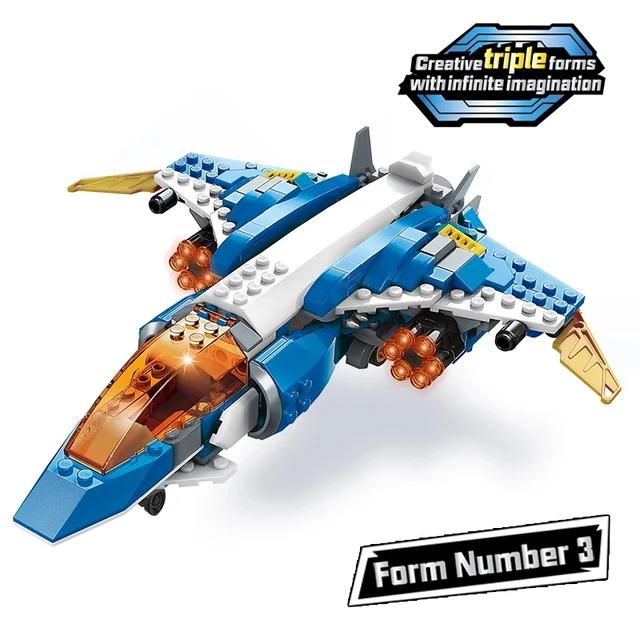 Qman Helicopter 3in1 Building Blocks Set |604pcs- 42103 - Evergreen Wholesale