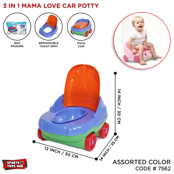 Mama Love 3in1 Potty Seat Push Car for Kids - Evergreen Wholesale