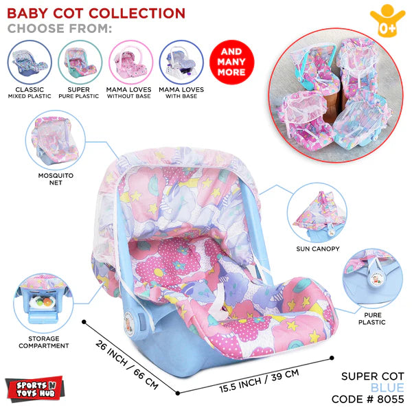 Mama Love Baby Super Carry Cot (pure) with Net - Evergreen Wholesale