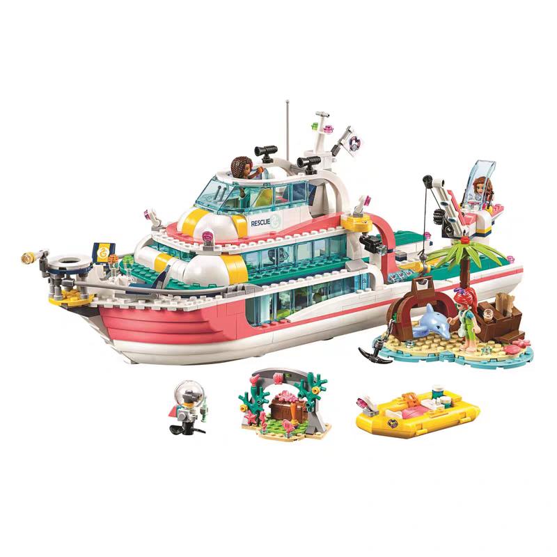 Friends Rescue Mission Boat Building Blocks |945pcs- 11373 - Evergreen Wholesale