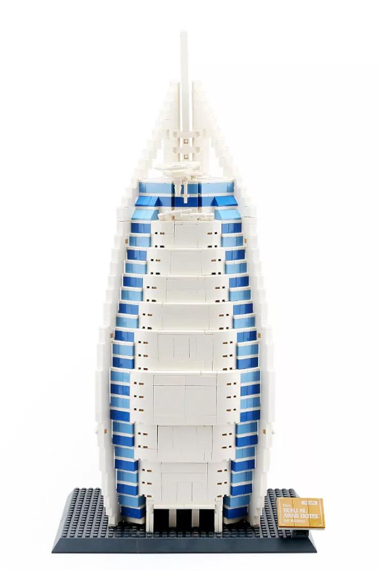 Burj Al Arab Hotel Construction Building Blocks For Boys & Girls | 2280PCS- LXA475 - Evergreen Wholesale