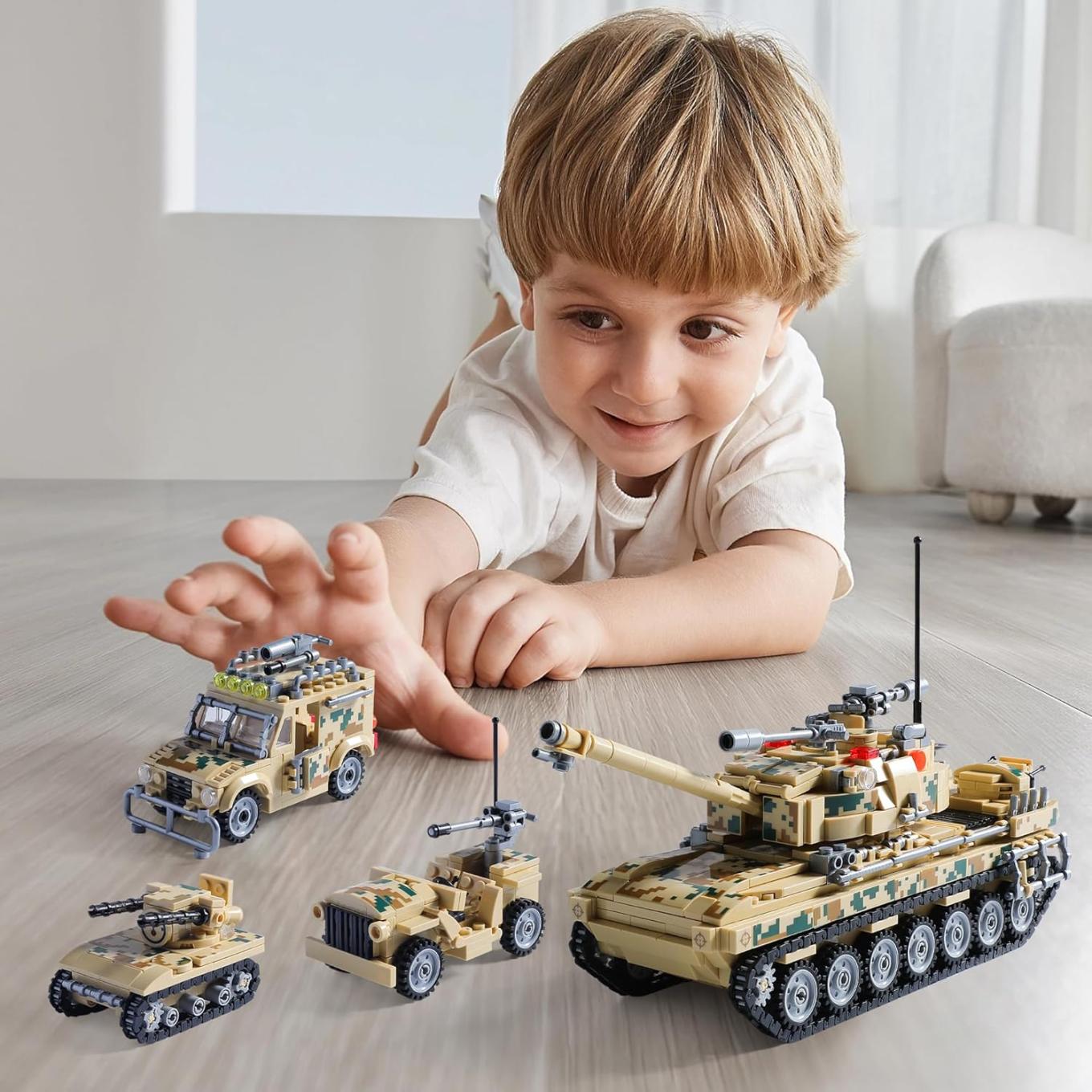 10in1 Tank Building Blocks Set | 934 pcs- RB22007 - Evergreen Wholesale