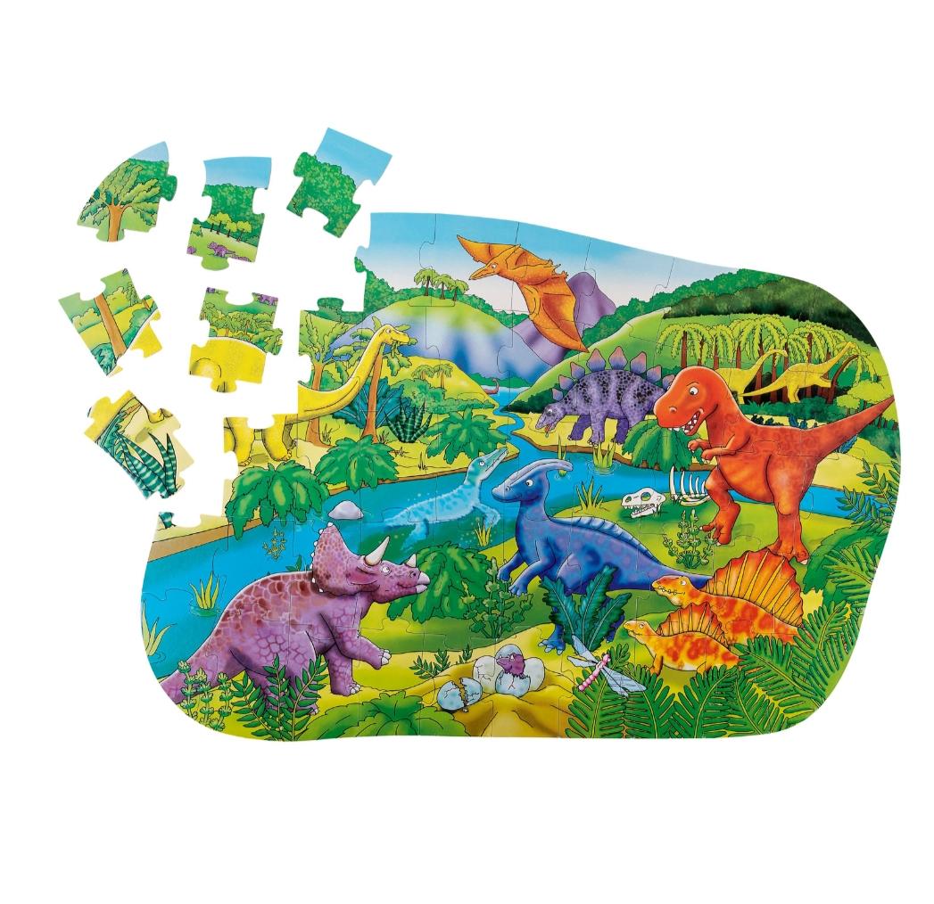 50 Pieces Big Dinosaurs Jigsaw Puzzle-88151 - Evergreen Wholesale