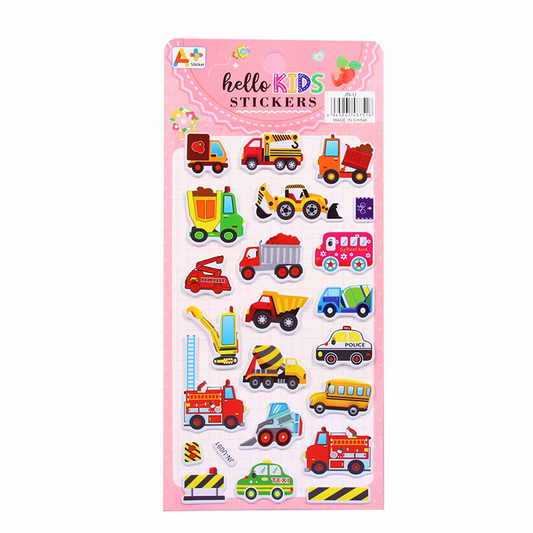EVA Sticker Sheets – Assorted Foam Stickers Featuring Alphabets, Numbers, Vehicles, Characters & More

Make learning and decorating extra fun with our EVA Sticker Sheets, packed with colorful mixed designs including alphabets, numbers, vehicles, cartoon characters, and more! Each sheet is made from high-quality, soft EVA foam, making them safe, lightweight, and easy to peel and stick on walls, notebooks, craft projects, and classroom displays.

Perfect for teachers, parents, and creative kids, these foam st