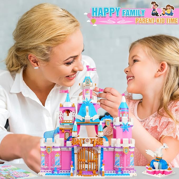 Swan Lake Castle Building Blocks Set | 883PCS- LXA451 - Evergreen Wholesale