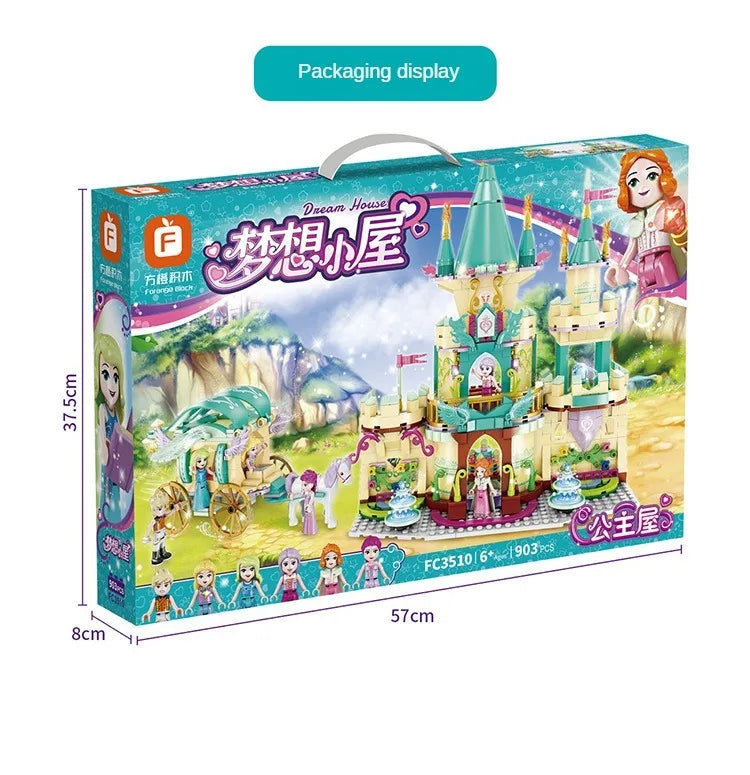 Cinderella Castle Building Blocks |903PCS- FC3510 - Evergreen Wholesale