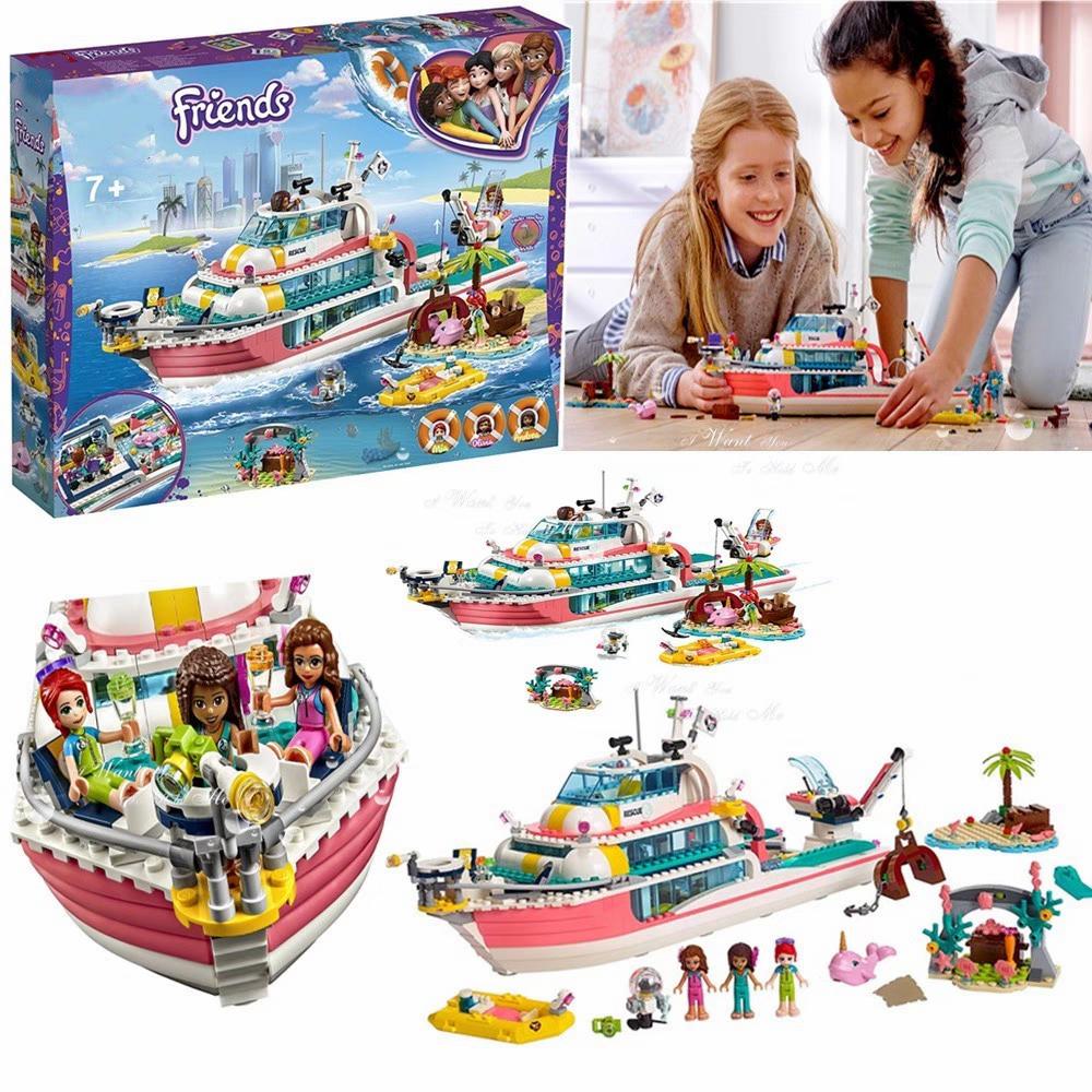 Friends Rescue Mission Boat Building Blocks |945pcs- 11373 - Evergreen Wholesale