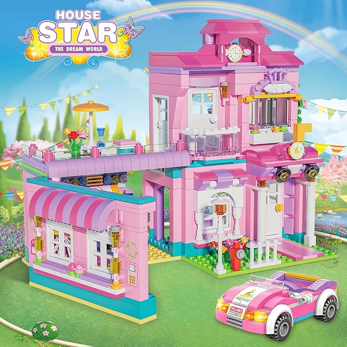 Star House Building Blocks | 820PCS-LX457 - Evergreen Wholesale
