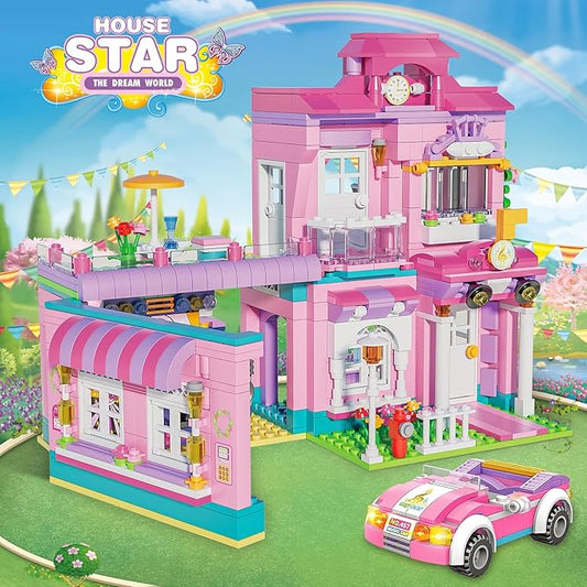 Star House Building Blocks | 820PCS-LX457 - Evergreen Wholesale