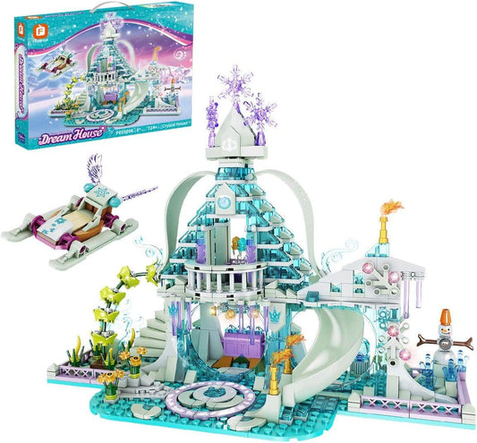 Frozen Elsa Castle Crystal House Building Blocks | 724pcs- FC3509 - Evergreen Wholesale