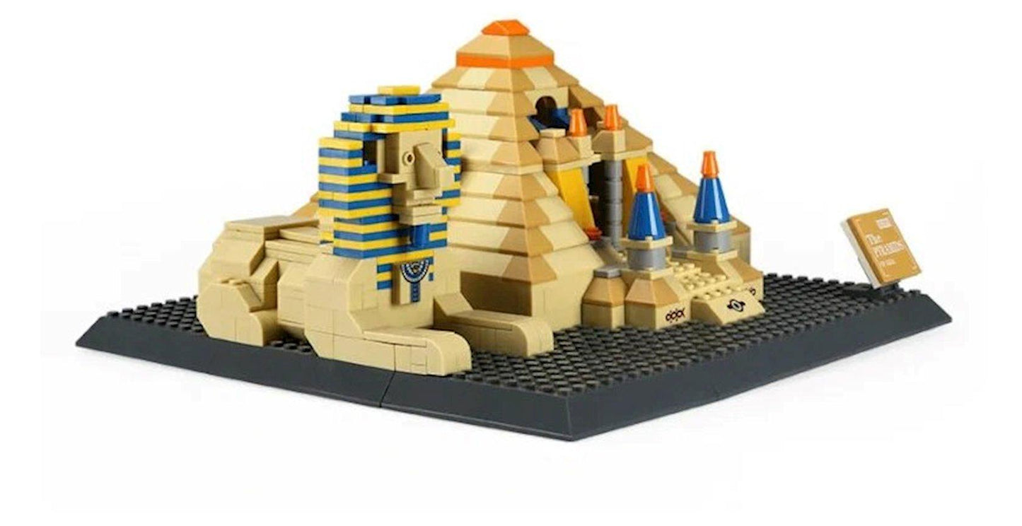 Sphinx& Pyramid of Khufu Building Blocks Architecture of Egypt | 1311PCS- LXA438 - Evergreen Wholesale