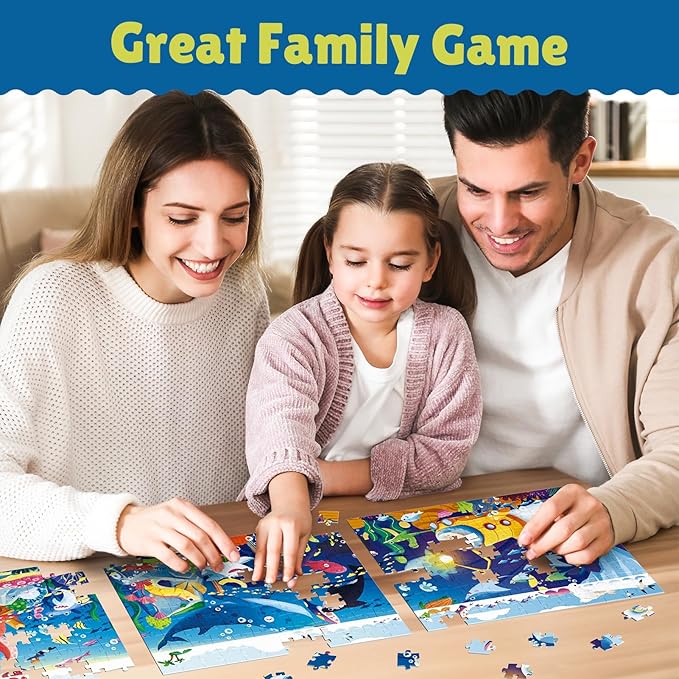 Jigsaw Puzzle 3 in 1 Floor Puzzle for Preschool Learning - Evergreen Wholesale