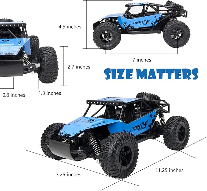 All Terrains Offroad Monster Remote Control Truck with Rechargeable Battery- UJ99-3615BK - Evergreen Wholesale