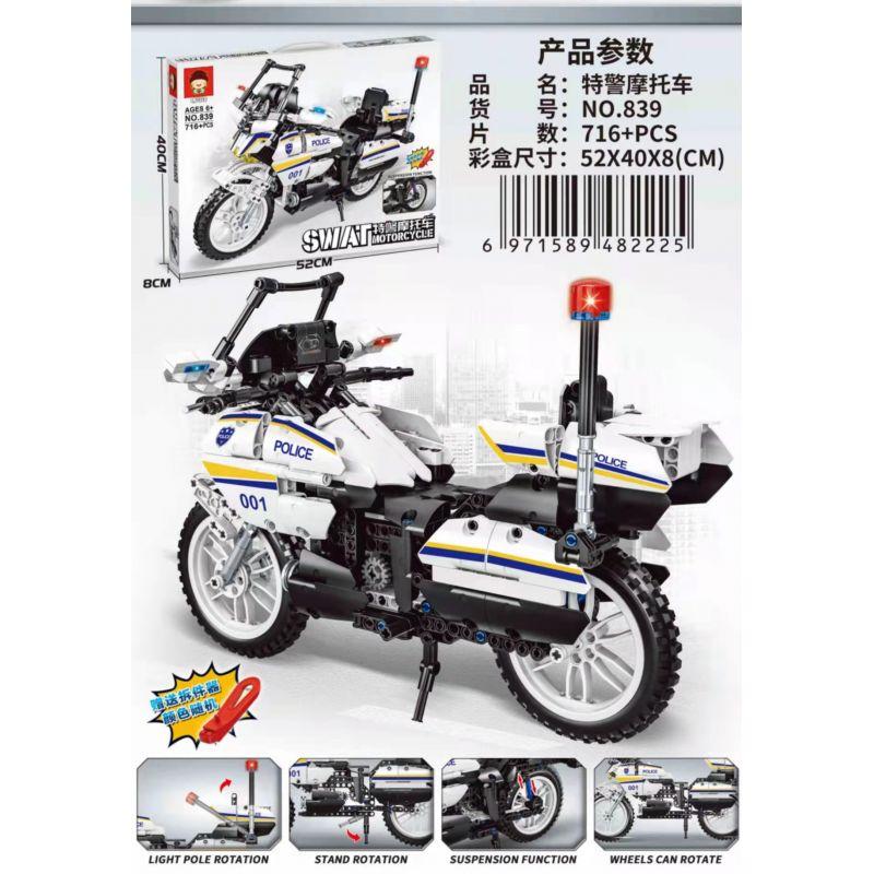 SWAT Motorcycle Model Building Blocks | 720pcs- RB839 - Evergreen Wholesale