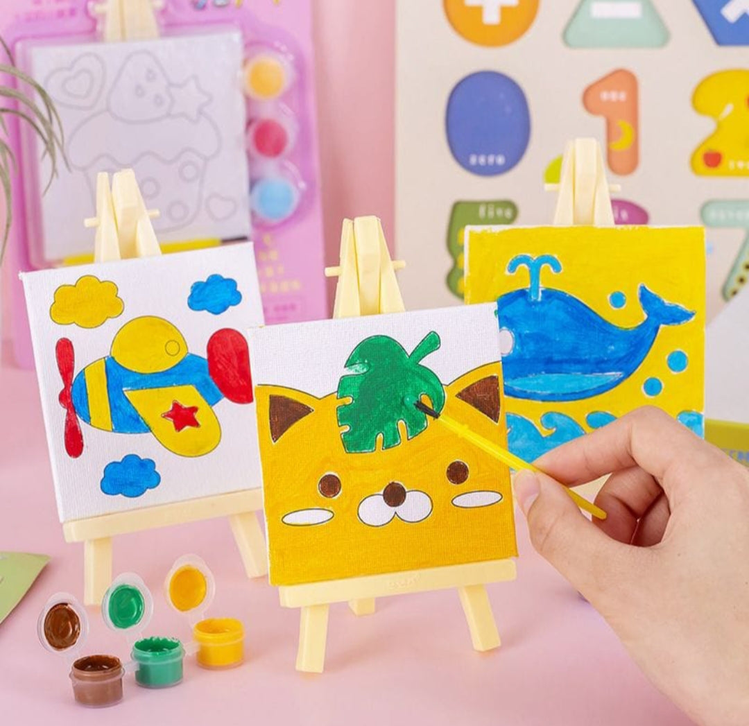 Mini Canvas with Easel 4 Design Mix- TK9837