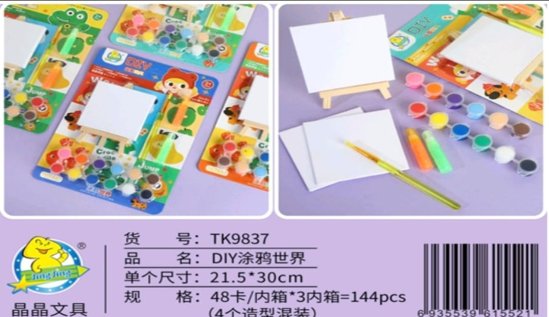 Mini Canvas with Easel 4 Design Mix- TK9837