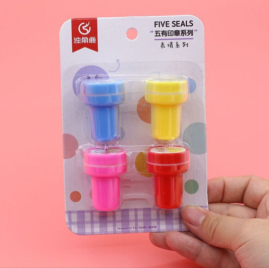 Seal Stamp 4Pcs Blister Pack- Mixed Color-TK9303