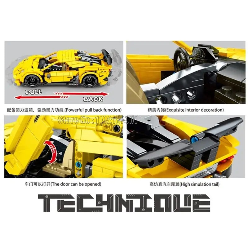 Lamborghini Supercar Building Blocks | 751pcs- SY8300 - Evergreen Wholesale