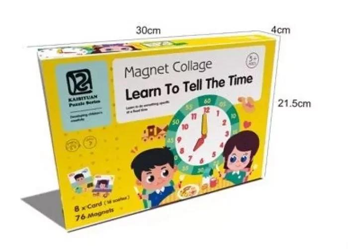 Magnet Puzzle Collage Learn to tell Time- 196869 - Evergreen Wholesale