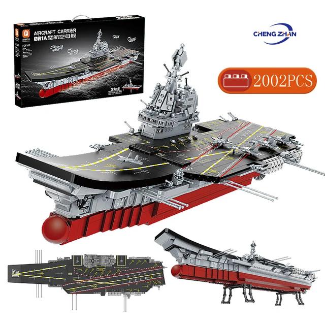 Navy Aircraft Carrier Ship 2 in 1 Model Building Blocks | 2002pcs -FC6103 - Evergreen Wholesale