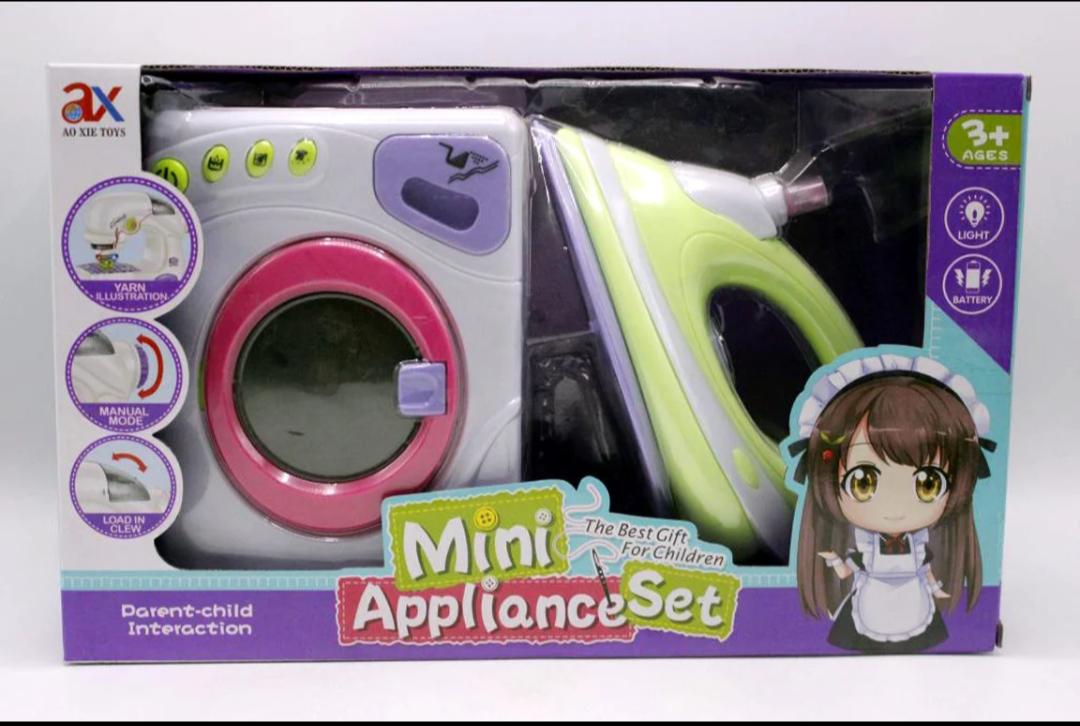 Toy Mini Appliances Set Washing Machine & Iron-6999 - Evergreen Wholesale