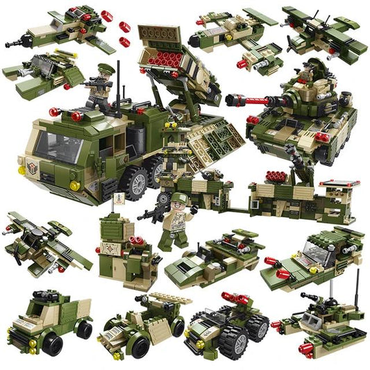 Missile Launcher Long Range Rockets 8in1 Building Blocks | 845PCS- LXA461 - Evergreen Wholesale