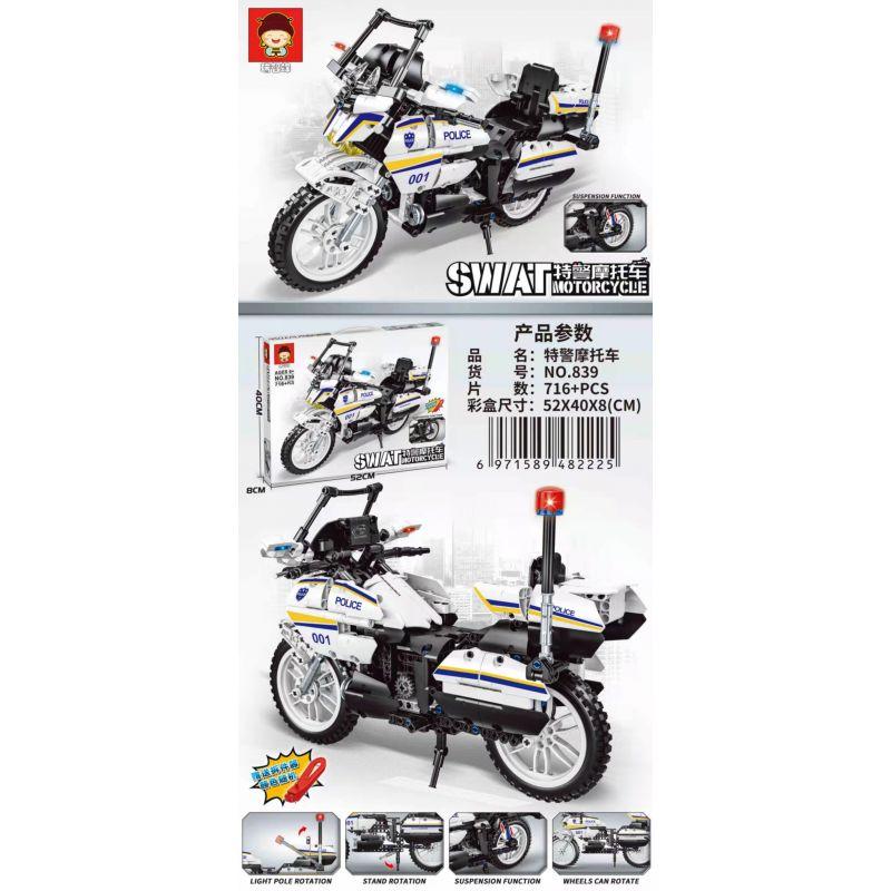 SWAT Motorcycle Model Building Blocks | 720pcs- RB839 - Evergreen Wholesale