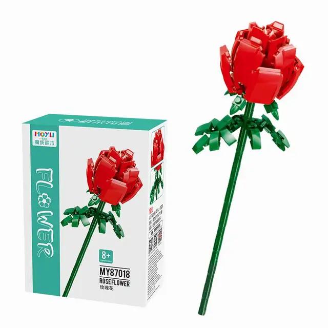 Moyu Creative DIY Brick Garden Plant Toys Flowers Building Block Gift (6 boxes set)-87018 - Evergreen Wholesale