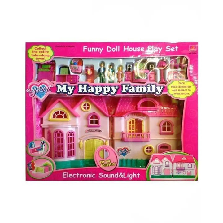 My Happy Family Doll House Play Set for Girls - Evergreen Wholesale