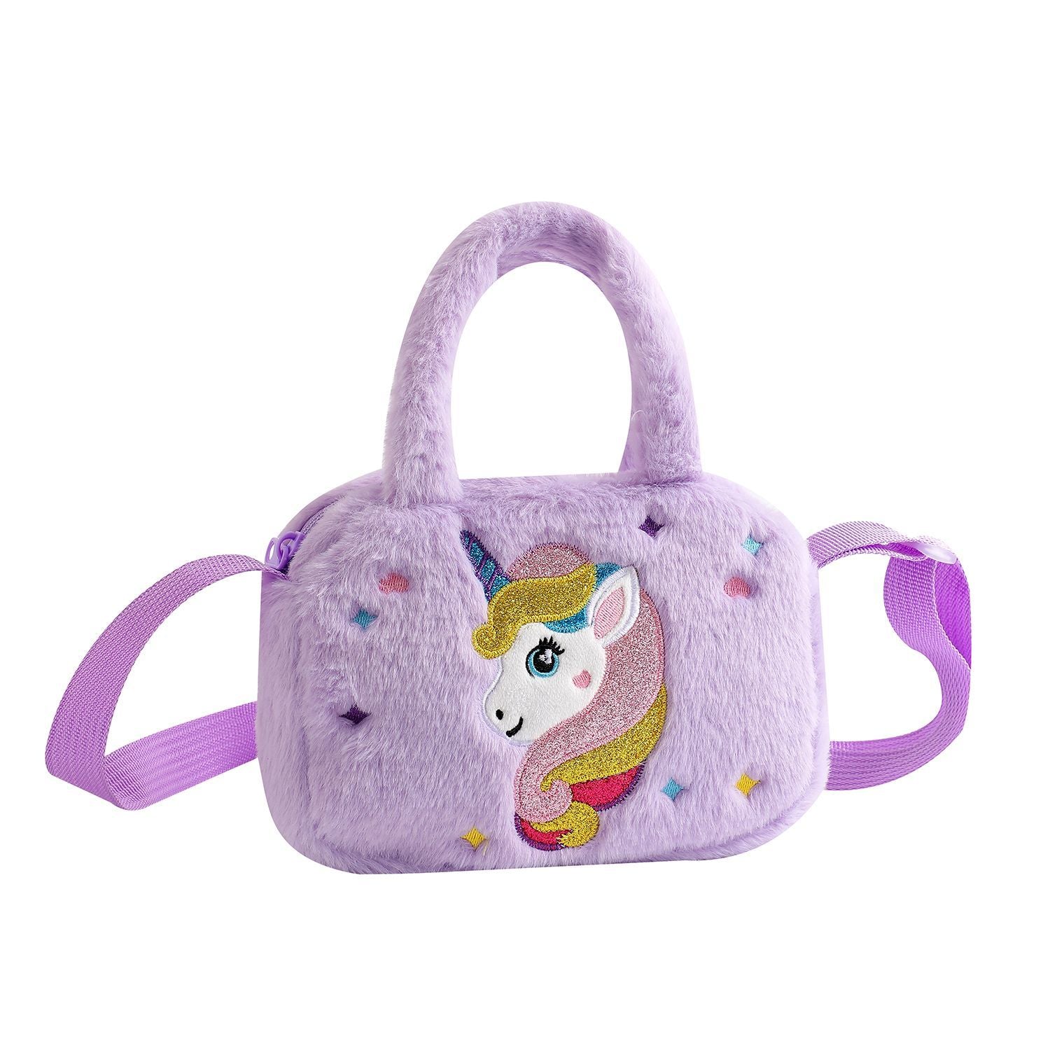 Unicorn Fluffy Bag – Magical Plush Handbag for Kids (Mixed Colors)

Bring a touch of magic to every adventure with our Unicorn Fluffy Bags! Made from ultra-soft plush material and featuring enchanting unicorn designs in a range of vibrant mixed colors, these dreamy handbags are a favorite among kids who love fantasy and fun. Lightweight and comfy to carry, they’re perfect for holding small toys, treats, or everyday essentials.

Whether it’s for birthdays, party favors, or a stylish day out, these unicorn ba