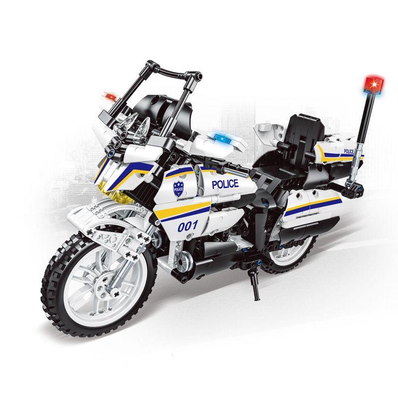 SWAT Motorcycle Model Building Blocks | 720pcs- RB839 - Evergreen Wholesale