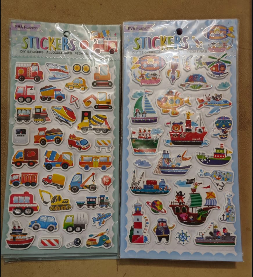 EVA Sticker Sheets – Assorted Foam Stickers Featuring Alphabets, Numbers, Vehicles, Characters & More

Make learning and decorating extra fun with our EVA Sticker Sheets, packed with colorful mixed designs including alphabets, numbers, vehicles, cartoon characters, and more! Each sheet is made from high-quality, soft EVA foam, making them safe, lightweight, and easy to peel and stick on walls, notebooks, craft projects, and classroom displays.

Perfect for teachers, parents, and creative kids, these foam st