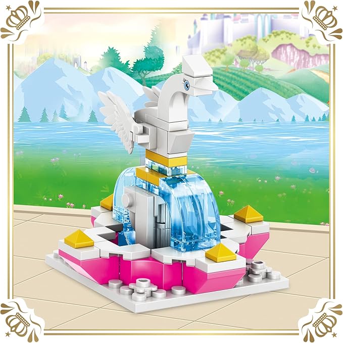 Swan Lake Castle Building Blocks Set | 883PCS- LXA451 - Evergreen Wholesale