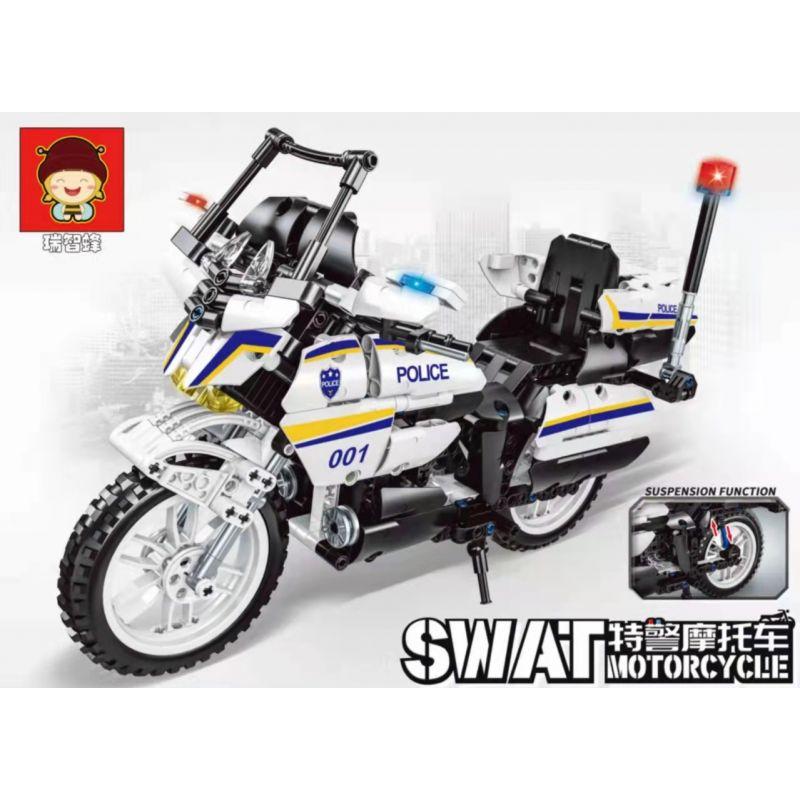 SWAT Motorcycle Model Building Blocks | 720pcs- RB839 - Evergreen Wholesale