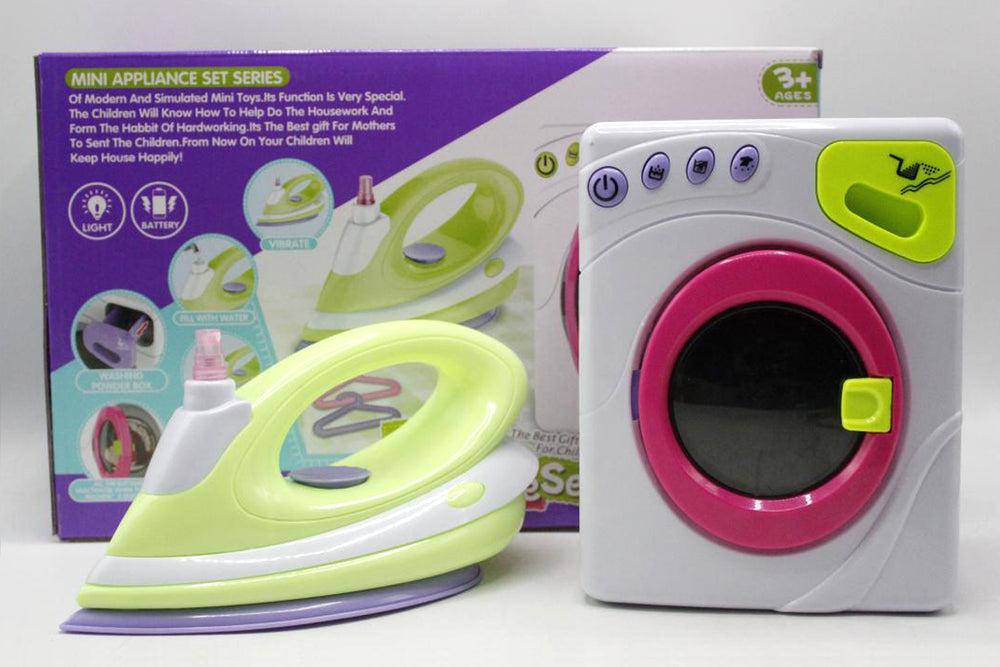 Toy Mini Appliances Set Washing Machine & Iron-6999 - Evergreen Wholesale