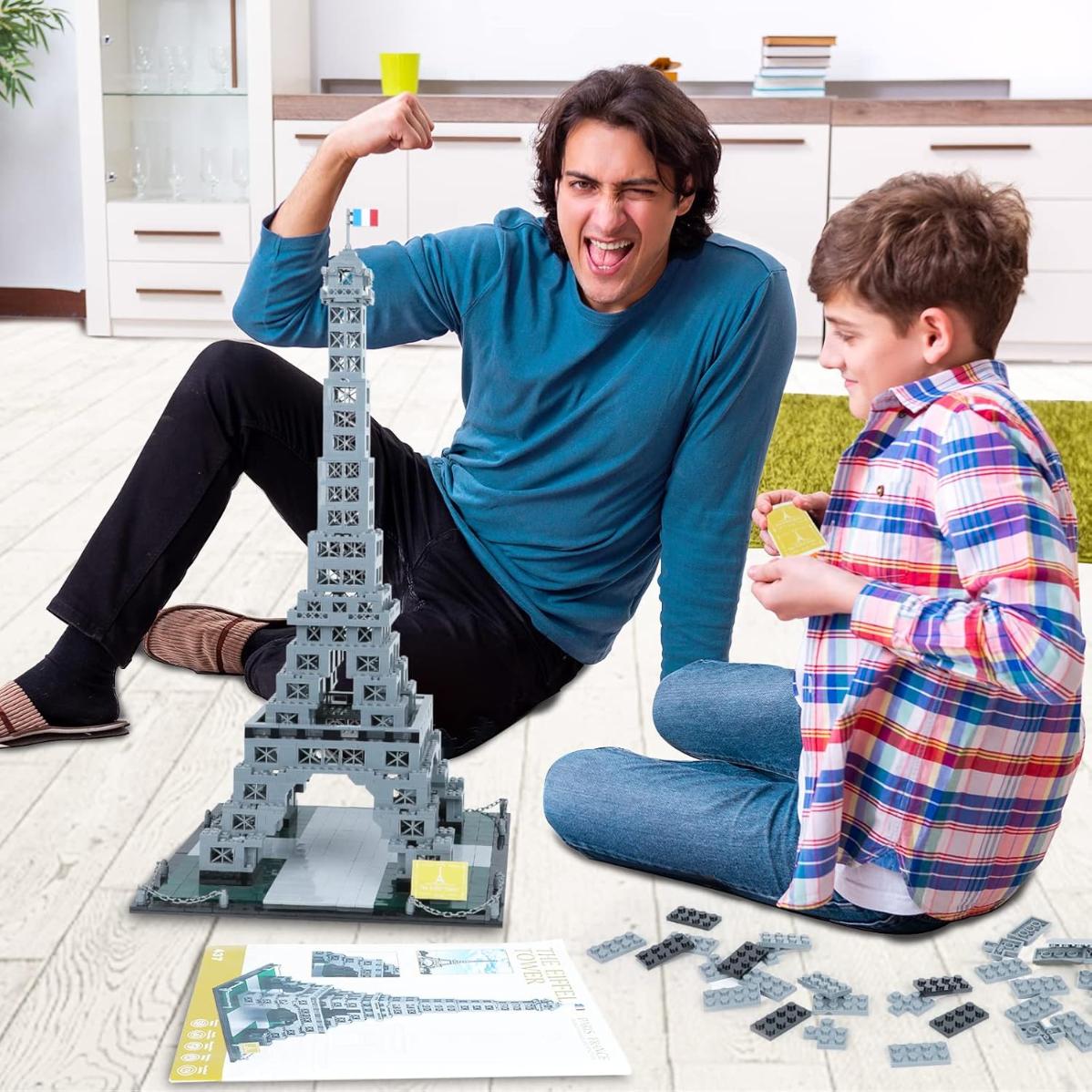 Eiffel Tower Building Block Toys Paris Architecture 3D Model Set for Adult and Kids |1820Pcs- LXA437 - Evergreen Wholesale