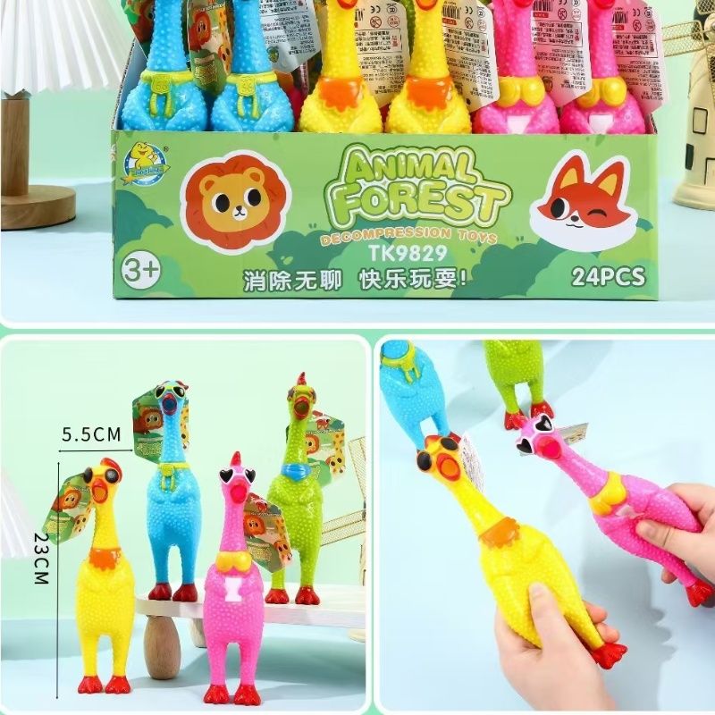 Screaming Cow Toy – Funny Sound Squeeze Animal for Kids (24 pcs Display Box, Mixed Designs)

Bring laughter to playtime with our hilarious Screaming Cow Toys! Just give them a squeeze and hear them let out a loud, funny scream that kids absolutely love. These quirky animal toys come in mixed cow designs and are perfect for party favors, novelty gifts, or stress relief fun. Each display box contains 24 assorted screaming cows, making it ideal for retailers and event giveaways.

Made from soft, durable, and n