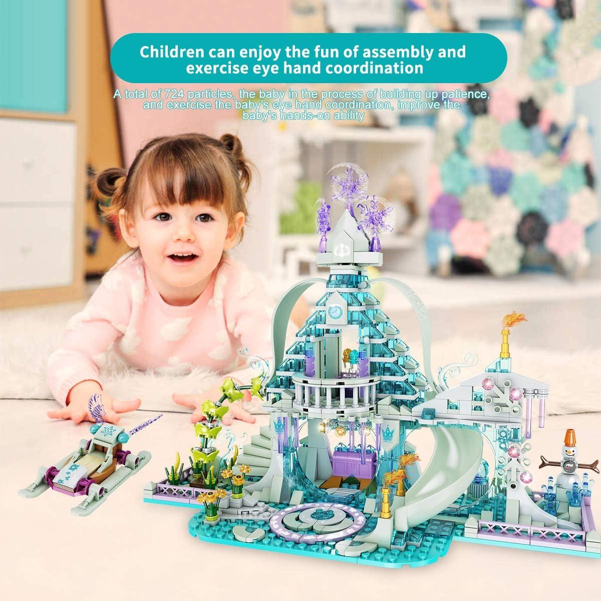 Frozen Elsa Castle Crystal House Building Blocks | 724pcs- FC3509 - Evergreen Wholesale