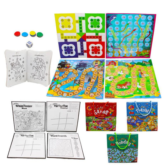 9 in 1 Holiday Family Travel Fun Board Games - Evergreen Wholesale