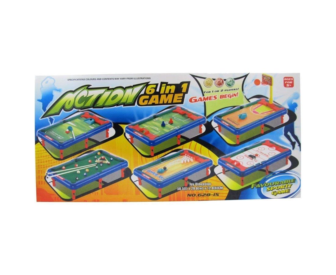 6 in 1 Action Sports Game- 528-15 - Evergreen Wholesale