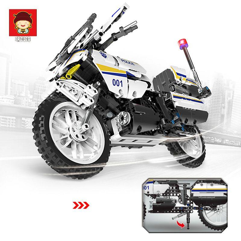 SWAT Motorcycle Model Building Blocks | 720pcs- RB839 - Evergreen Wholesale