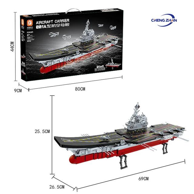 Navy Aircraft Carrier Ship 2 in 1 Model Building Blocks | 2002pcs -FC6103 - Evergreen Wholesale