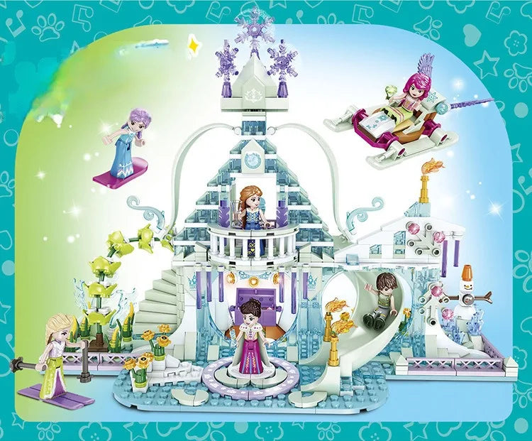 Frozen Elsa Castle Crystal House Building Blocks | 724pcs- FC3509 - Evergreen Wholesale